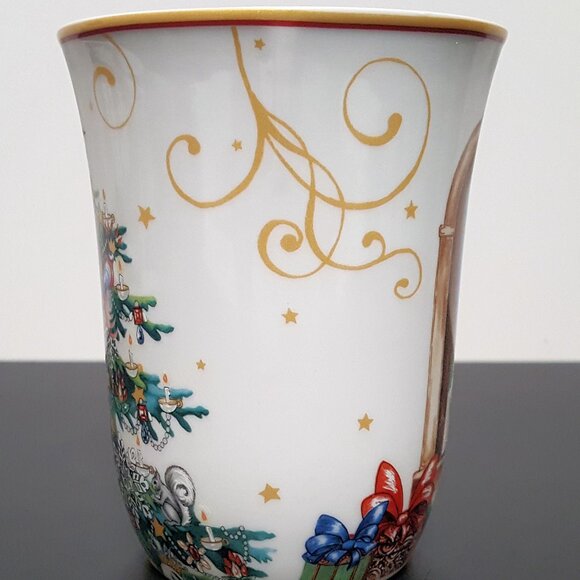 NEW RARE Williams Sonoma Twas the Night Before Christmas Santa Town Mug 14 OZ - Picture 4 of 6